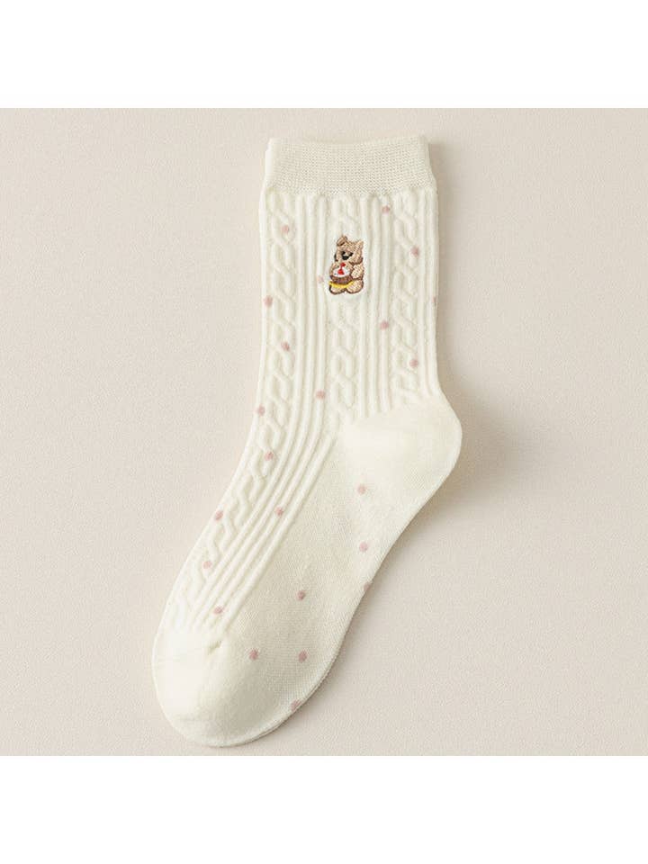 Funkyrel® Atzbranding Limited - Wholesale Socks - Women's - Rufia - Winter Mid-Calf Socks with Cartoon Animal Pattern0