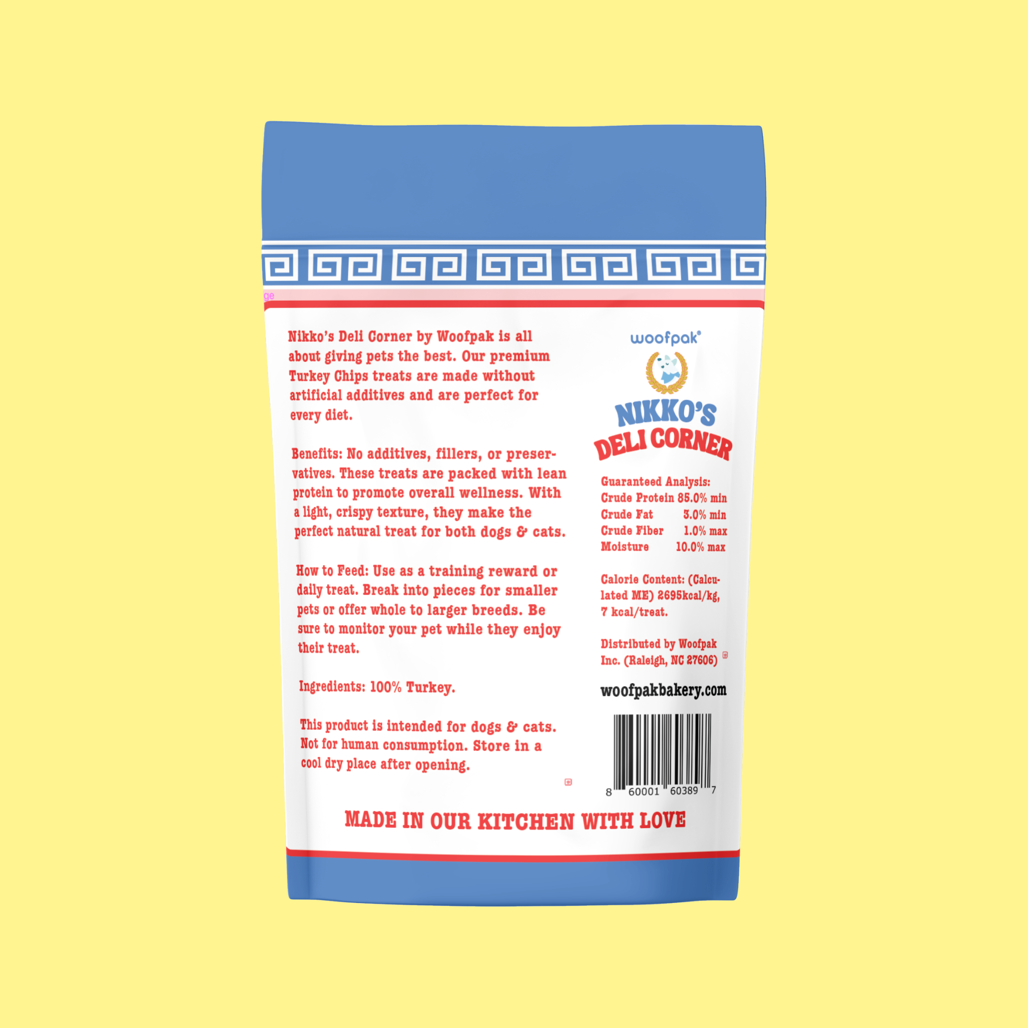 Woofpak Dog Bakery - Wholesale Pet Treats - Dog - Turkey Chips3