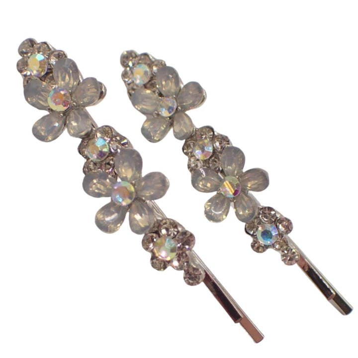 Beautiful Bejewelled Womens Hair Grips Perfect for Events, Prom, Bride or Flower Girl, Womens Hair Clip, Bobby Pins, Kirby Grip Accessory for wholesale by Topkids Accessories