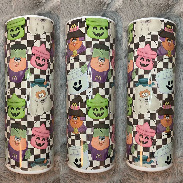 Nugget Buddies 80s Halloween Tumbler for wholesale by Drifting Dogwood Designs