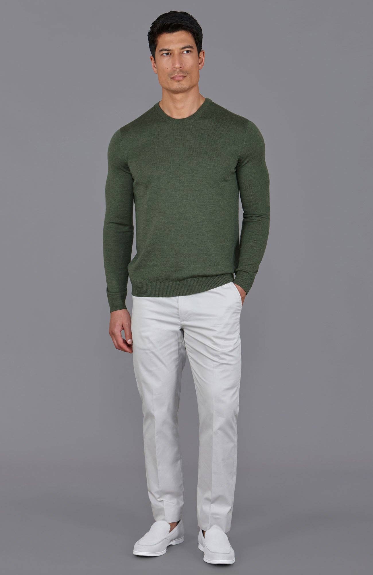 Paul James Knitwear – wholesale Knitted jumper – Men′s – Mens Extra Fine Merino Wool Crew Neck Jumper11