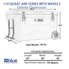 Caddis Sports – wholesale Cooler/cooler bag – 110 Quart Ark Series Roto-Molded Wheeled Cooler9
