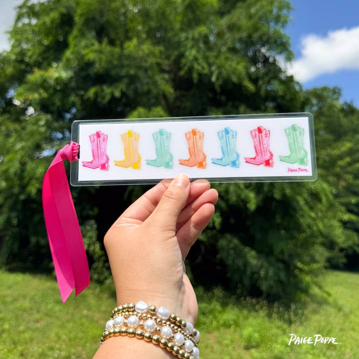 "Cowgirl Kaleidoscope" Ribboned Bookmark for wholesale by Paige Poppe Art