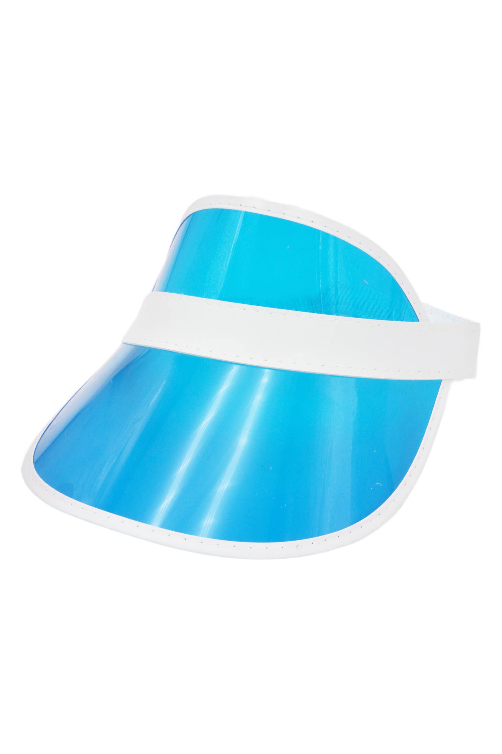 Cap Zone – Engroshandel Visir - Dame – Vibrant Translucent Plast Hvid PVC Kant Elastisk Skærm2