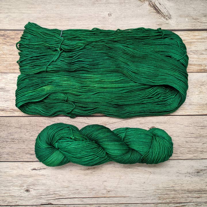 Hand Dyed Fiber in Colorway: Emerald Deep for wholesale by Lauritzen Dyed Fibers