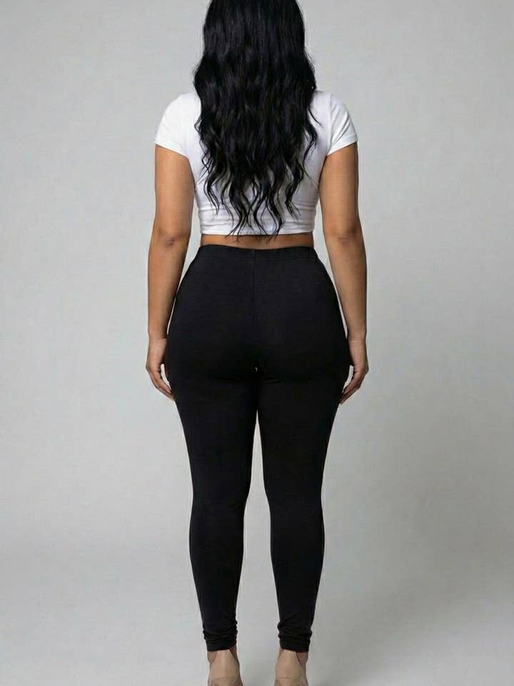 CAPELLA APPAREL - Wholesale Athletic/Lounge Leggings - Women's - Plus Basic Solid Leggings2