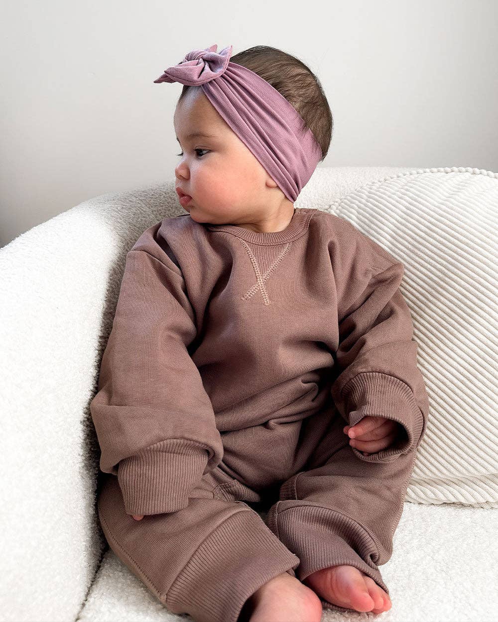 Babu - Wholesale Jumpsuit - Baby - Sweatshirt Onesie - Mocha2