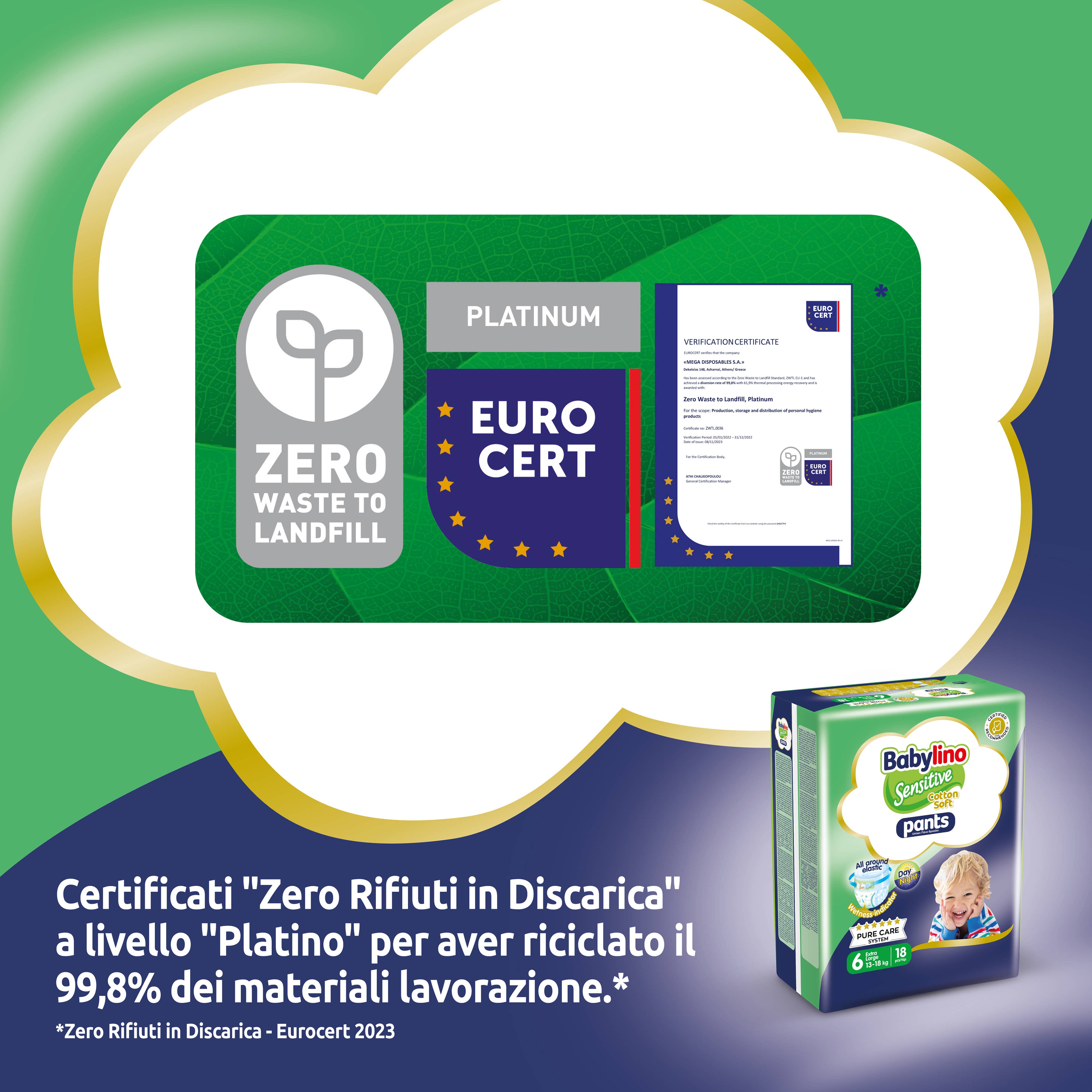 Babylino - Wholesale Diaper (Non-Cloth) - Baby - Babylino Sensitive Cotton Soft, Pant Diaper Size 6, 18 Units12