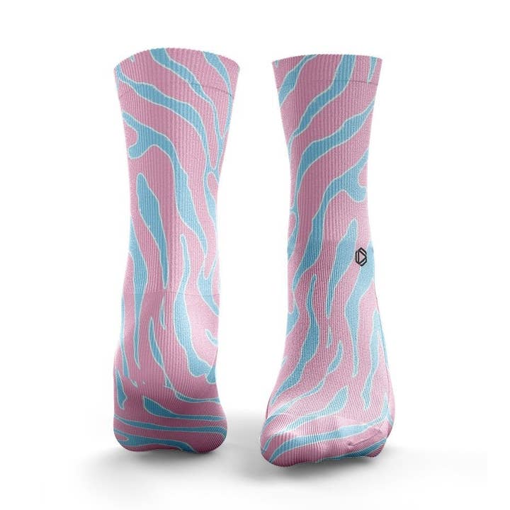 Calcetines unisex con estampado de cebra ASF para venta al por mayor de HEXXEE