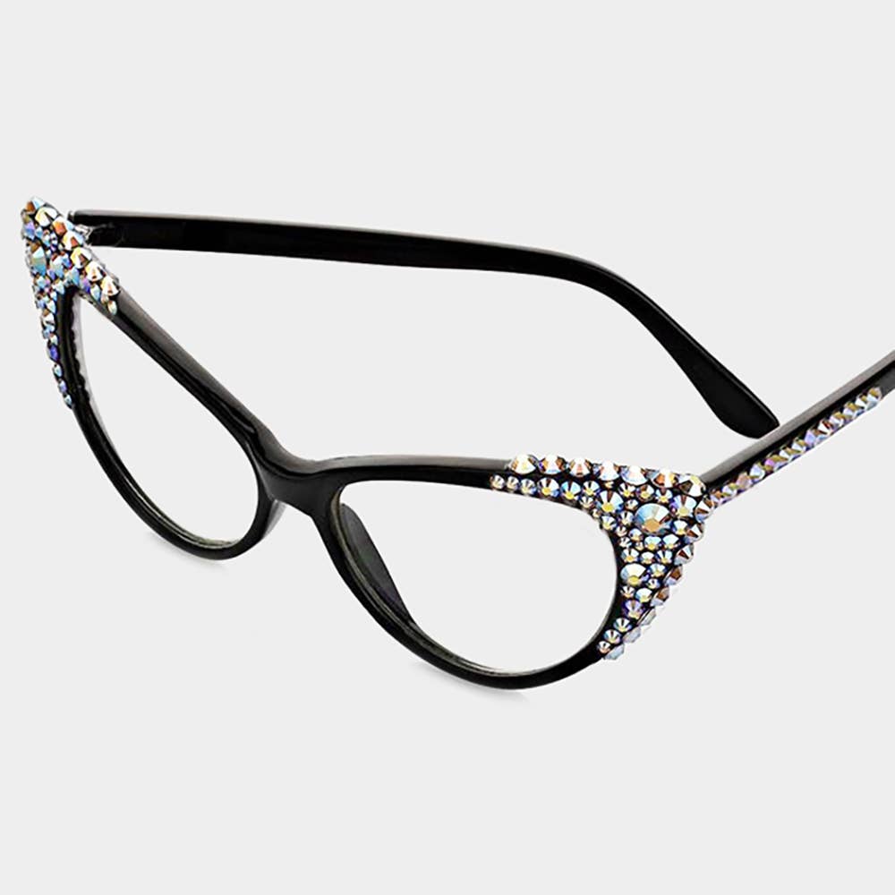 Sensibling Corp. - Wholesale Sunglasses - Women's - Bubbly Austrian Crystal Cat Eye Optical Glasses29
