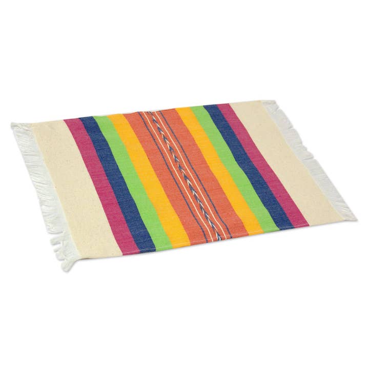 NOVICA Fiesta Hues Zapotec cotton placements (set of 4) for wholesale by NOVICA