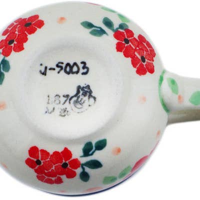 Polmedia Polish Pottery - Wholesale Coffee/Tea Cup - Espresso Cup 2 oz Pink Divinity Theme UNIKAT3