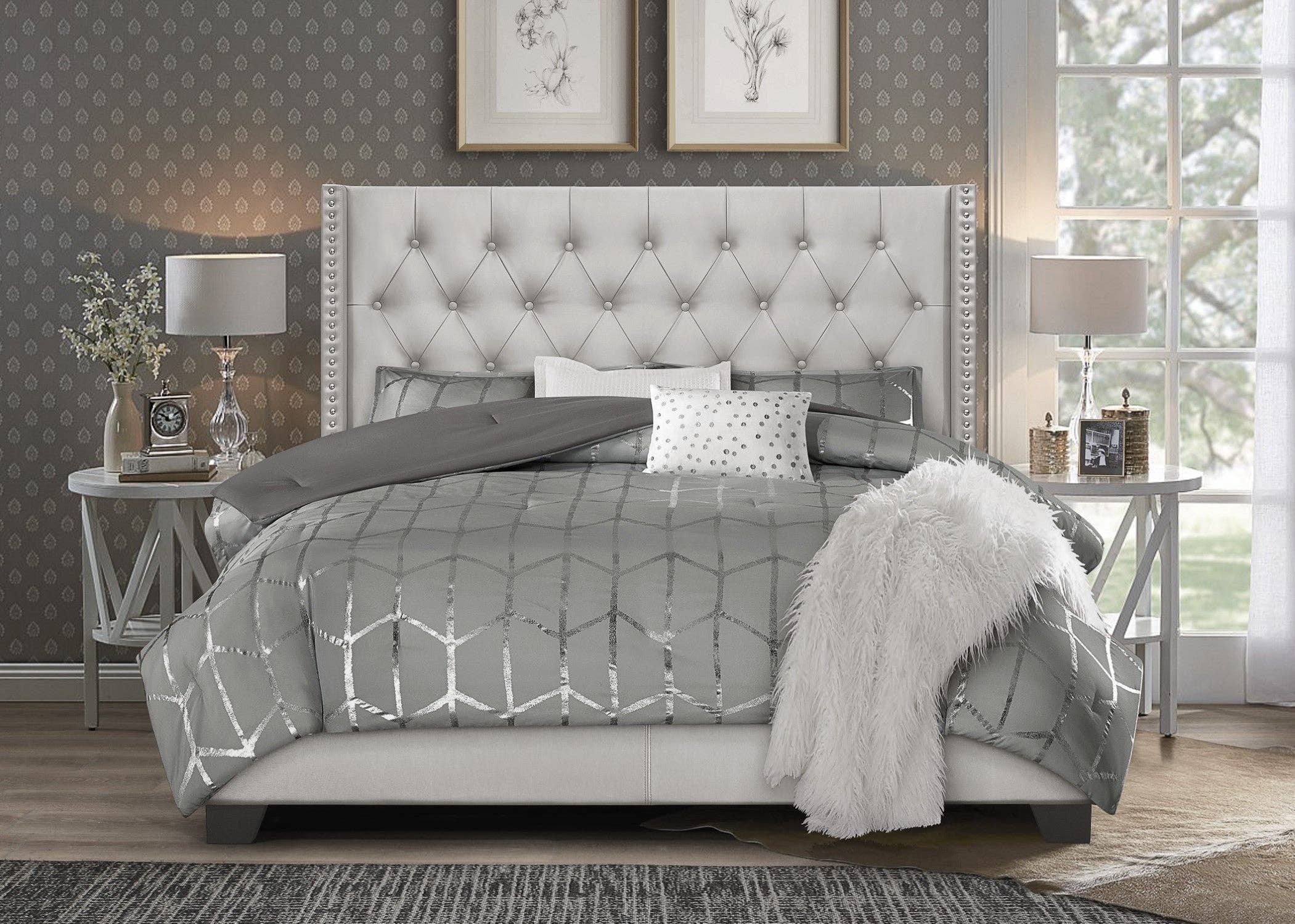 Home Design - Wholesale Bed - Brady Tufted Wingback Upholstered Panel Bed6