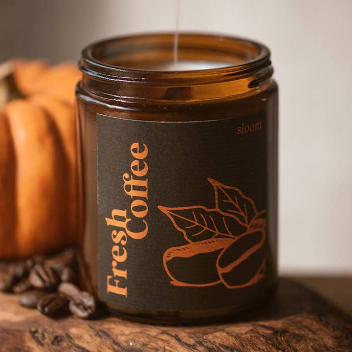 Sloom – wholesale Jar/filled candle – Fresh Coffee Wood Wick Candle0