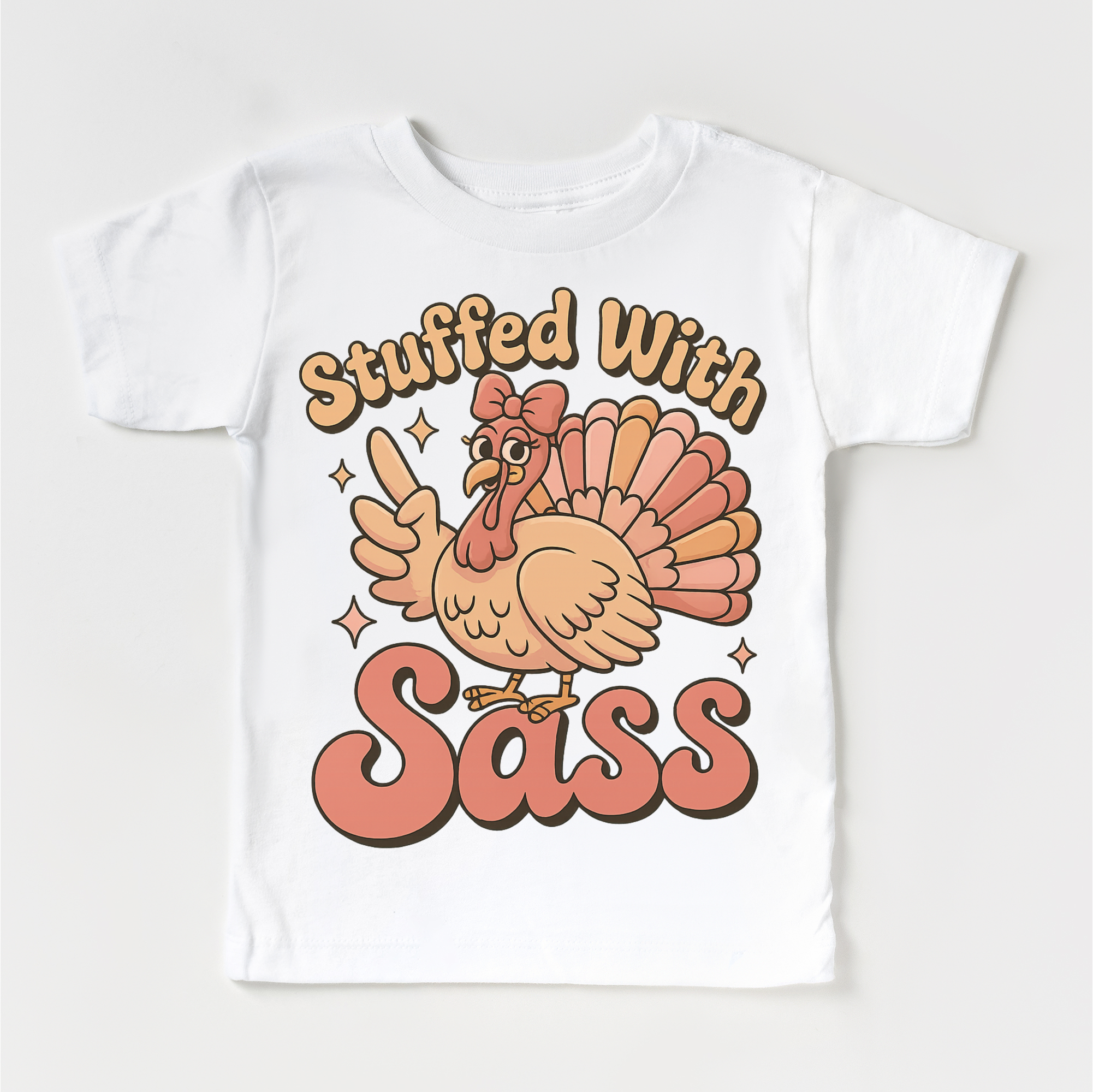 Madi Moosh - Wholesale Screen Printed T-Shirt - Kids - Stuffed With Sass Thanksgiving T-Shirt - Turkey Tee6