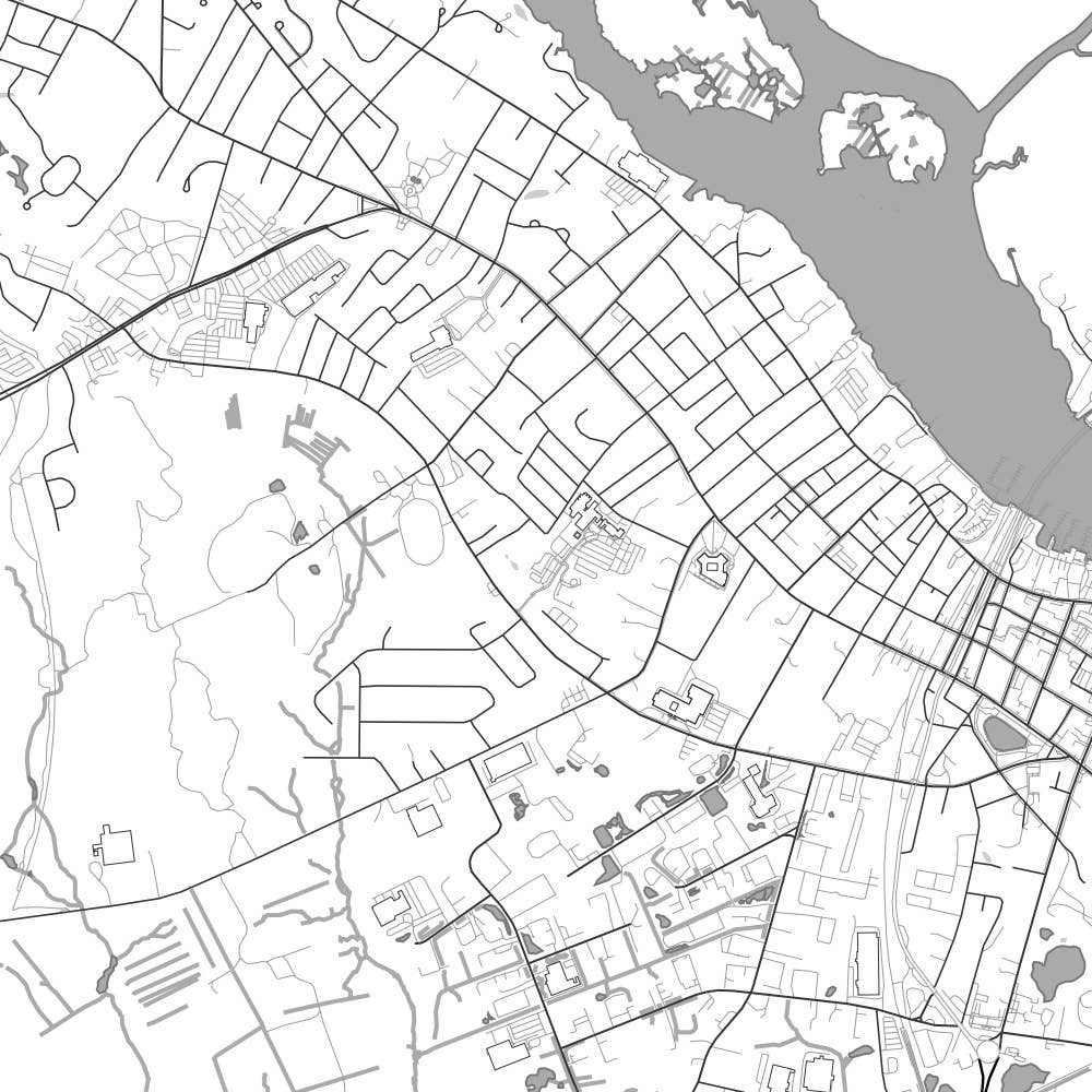 JACE.design – wholesale Art print – Newburyport MA Map Print Classic2