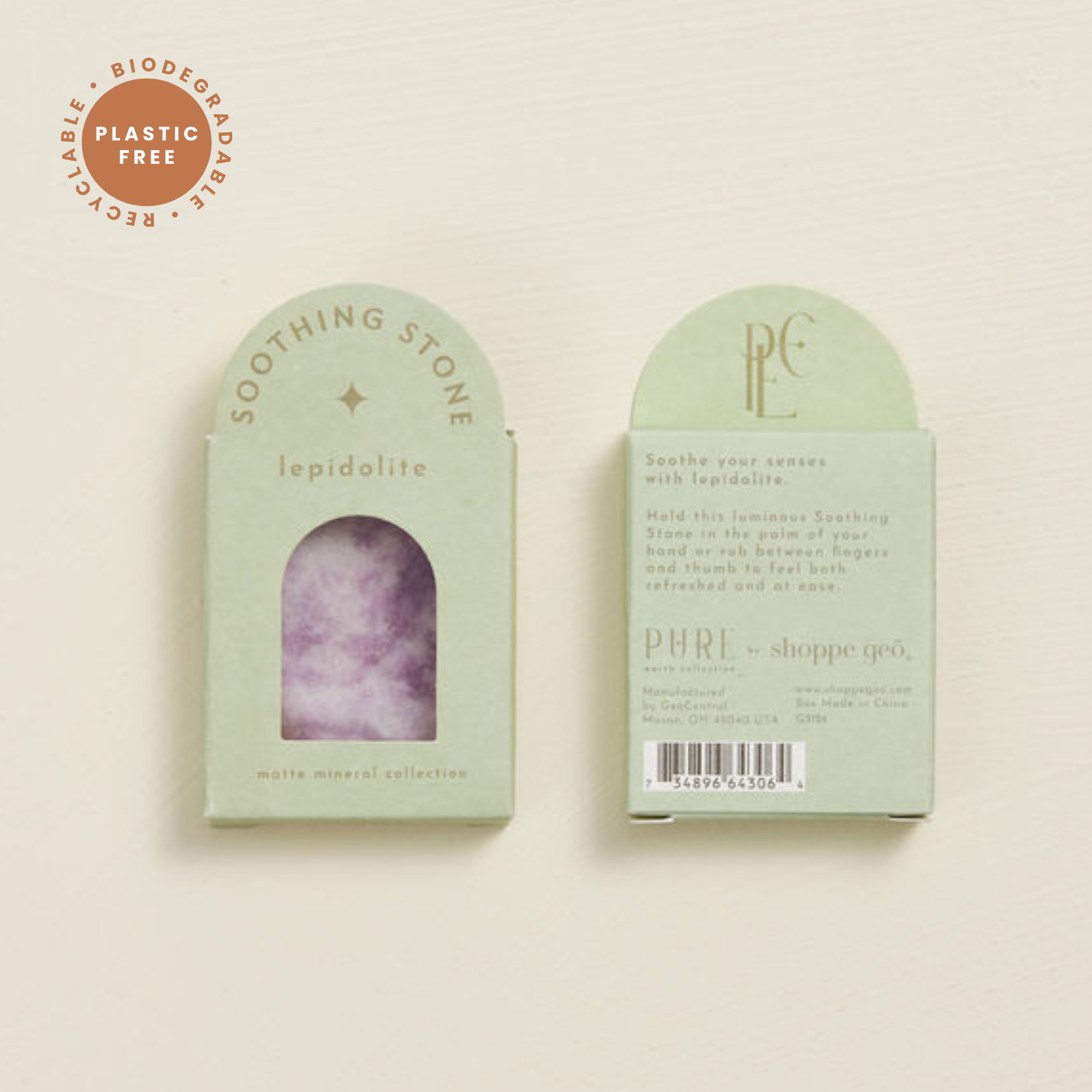 GeoCentral - Wholesale Spiritual Stone/Crystal - Lepidolite Soothing Stone - Plastic Free1