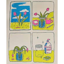 print - tulpen (risodruk) voor wholesale door Allison Mckeen Art