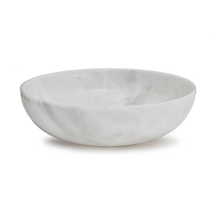 16" Laurus Collection Pearl White Marble Bowl for wholesale by Marble Crafter