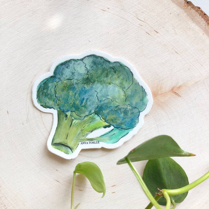 Broccoli Sticker for wholesale by Art by Anya Toelle
