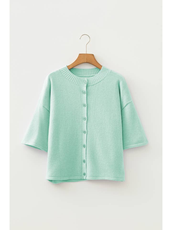 66DISCO - Vente Cardigan – femme - Cardigan en maille à manches 3/4 avec boutons (S-XL)7