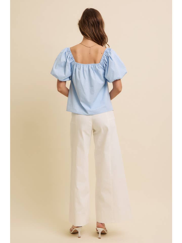 in february - Wholesale Pants - Women's - FLATTERING WIDE LEG FULL-LENGTH STRETCHY COTTON TWILL PANTS