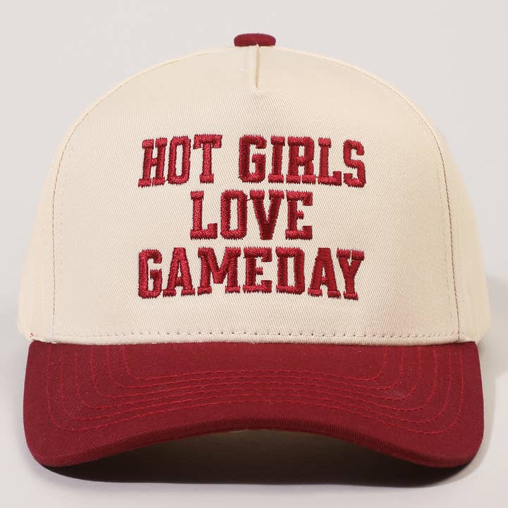 Fashion City – Engroshandel Trucker hat - Dame – HOT GIRLS LOVE GAMEDAY Broderet Trucker Hat11