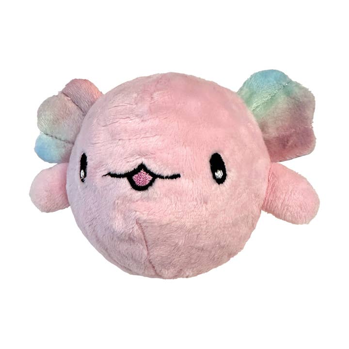 foufouBRANDS - Vendita all'ingrosso Peluche - Cani - Giocattolo a palla spiker 2-in-1 Fuzzy Wuzzy Axolotl Spikers