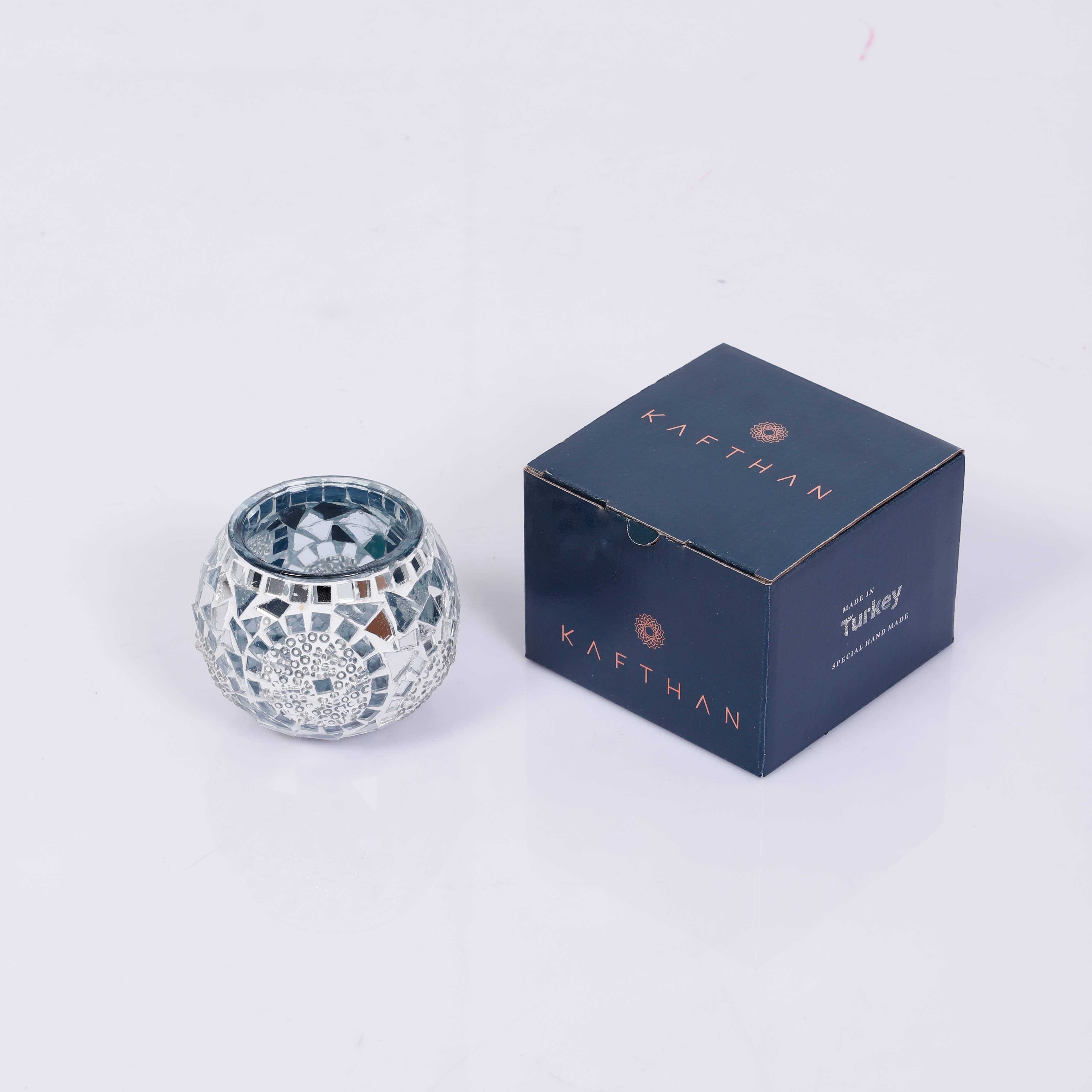 KAFTHAN - Wholesale Candle Holder - Large Mosaic Glass Candle Holders | Christmas Holiday Decor23