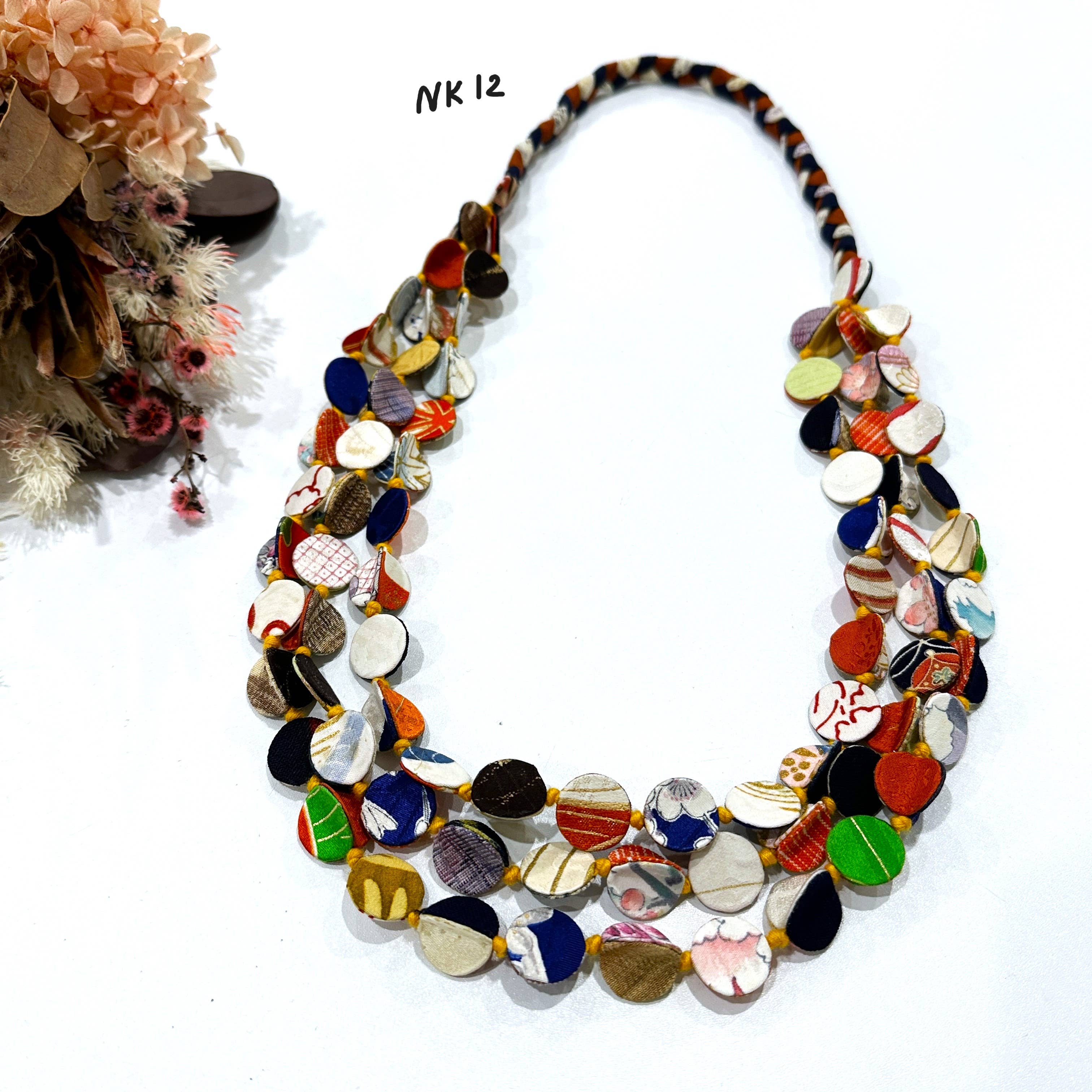 Sophie Silks - Vente Colliers plastrons - Collier kimono en corde à trois brins12