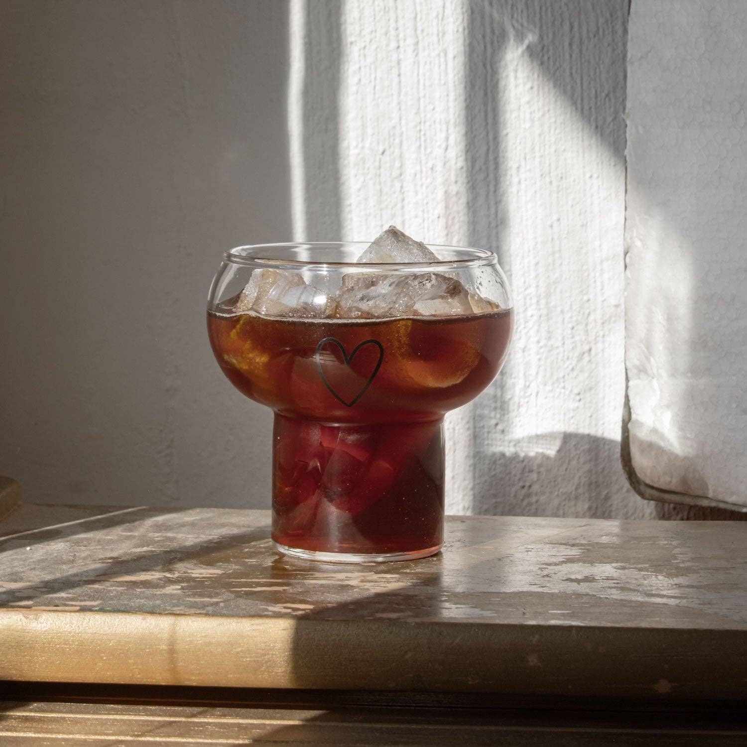 Eulenschnitt - Wholesale Drinking Glass/Cup - Bubble glass heart (VE = 6 pcs)2