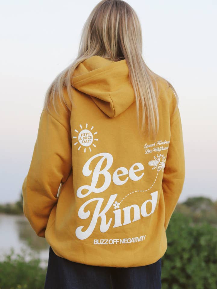Bee Kind Hoodie for wholesale by Indy Brand