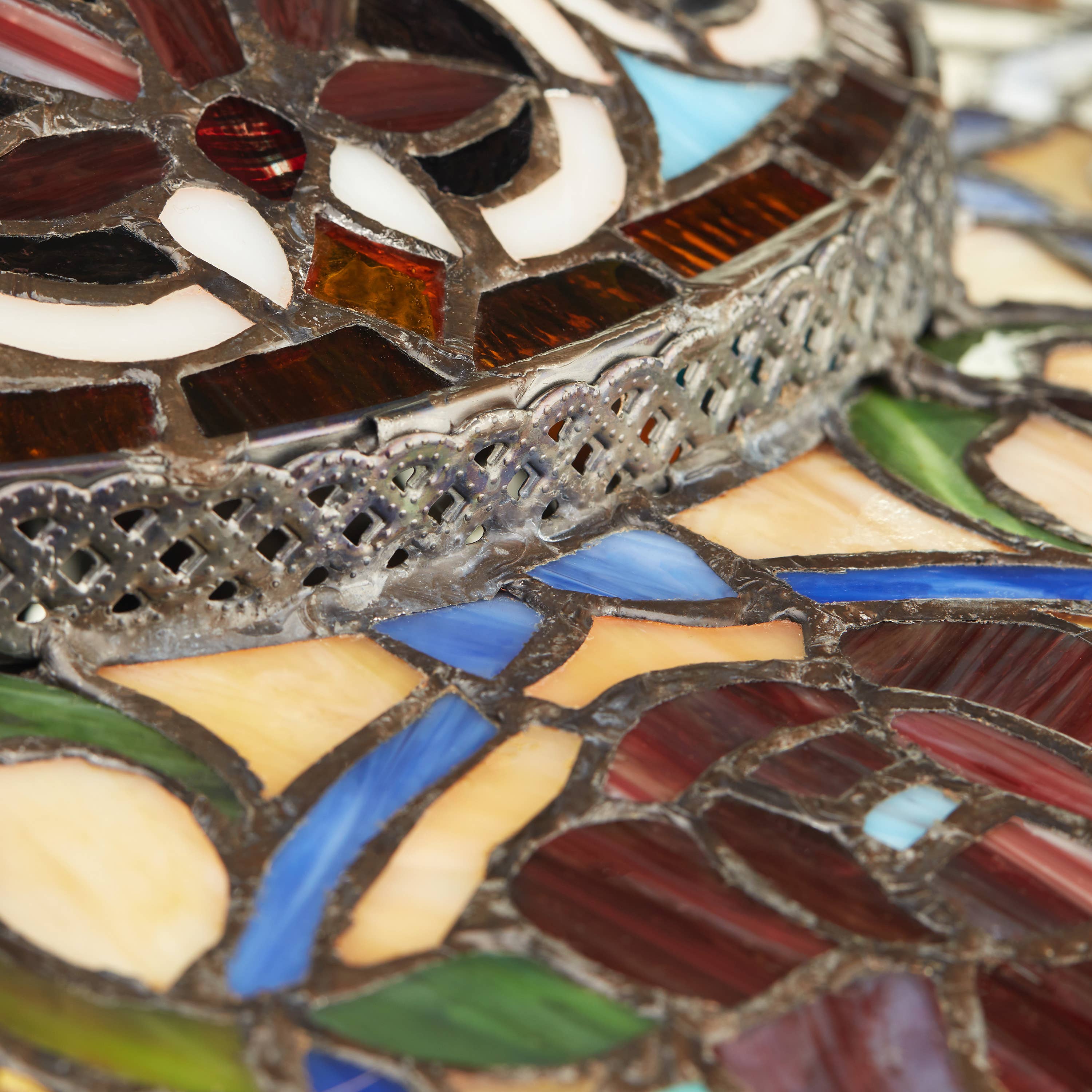 River of Goods - Wholesale Accent/Desk Lamp - 27.5"H Parisian Antique Bell Shade Stained Glass Table Lamp9