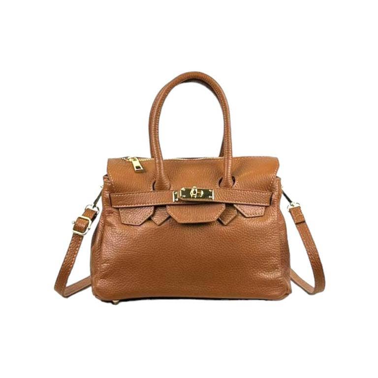 Chenson & Gorett - Wholesale Handtas met handvat - Dames - Dames handtas van Italiaans leer met decoratief voorpaneel6