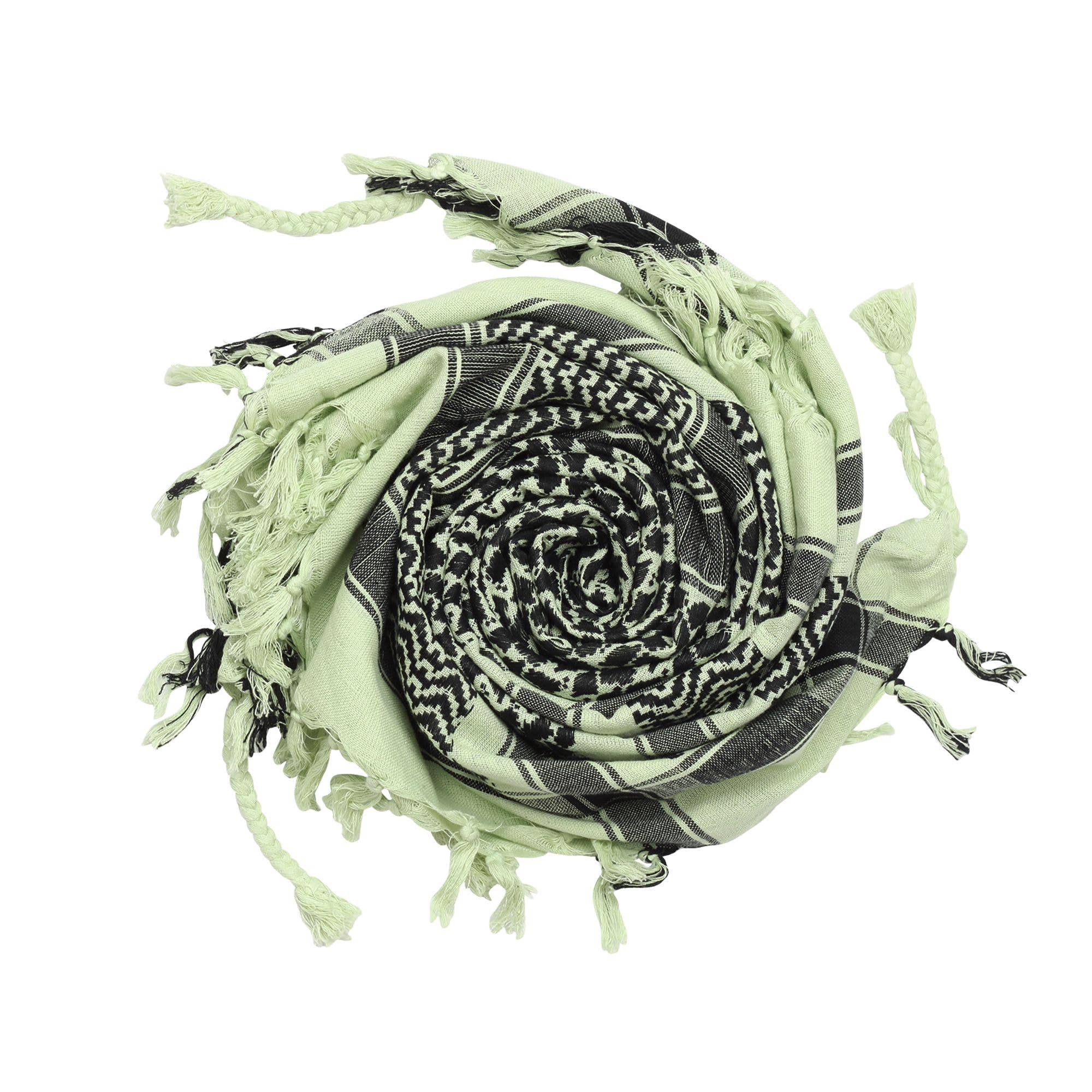 Tribal Trade GmbH – Großhandel Schal – Unisex – Palituch - Grün-Mintgrün - Schwarz - Kufiya PLO Tuch1