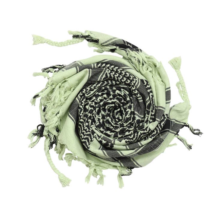 Tribal Trade GmbH – Großhandel Schal – Unisex – Palituch - Grün-Mintgrün - Schwarz - Kufiya PLO Tuch1