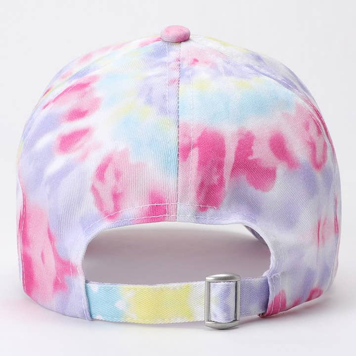 Fashion City - Vendita all'ingrosso Cappellino da baseball - Donna - Cappello da baseball in cotone tie dye a spirale pastello