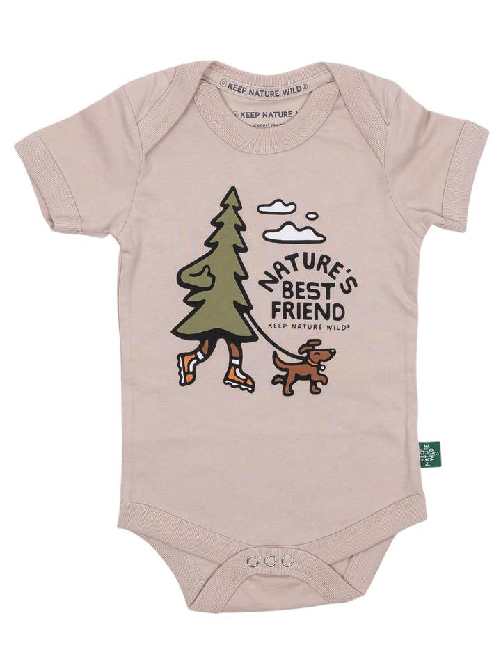 Nature's Best Friend Baby Rompertje | Heather Tan voor wholesale door Keep Nature Wild