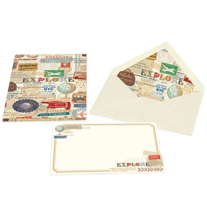 San Lorenzo Design – Engroshandel Brevpapir/sæt med noteskort – Portefølje Cards Large Size, Notekort, Italiensk Papir