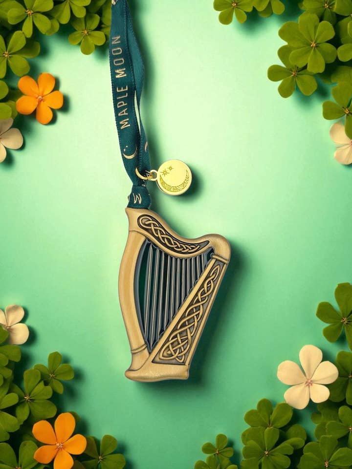 Classic Enamel Celtic Range Harp for wholesale by Maple Moon Gifts