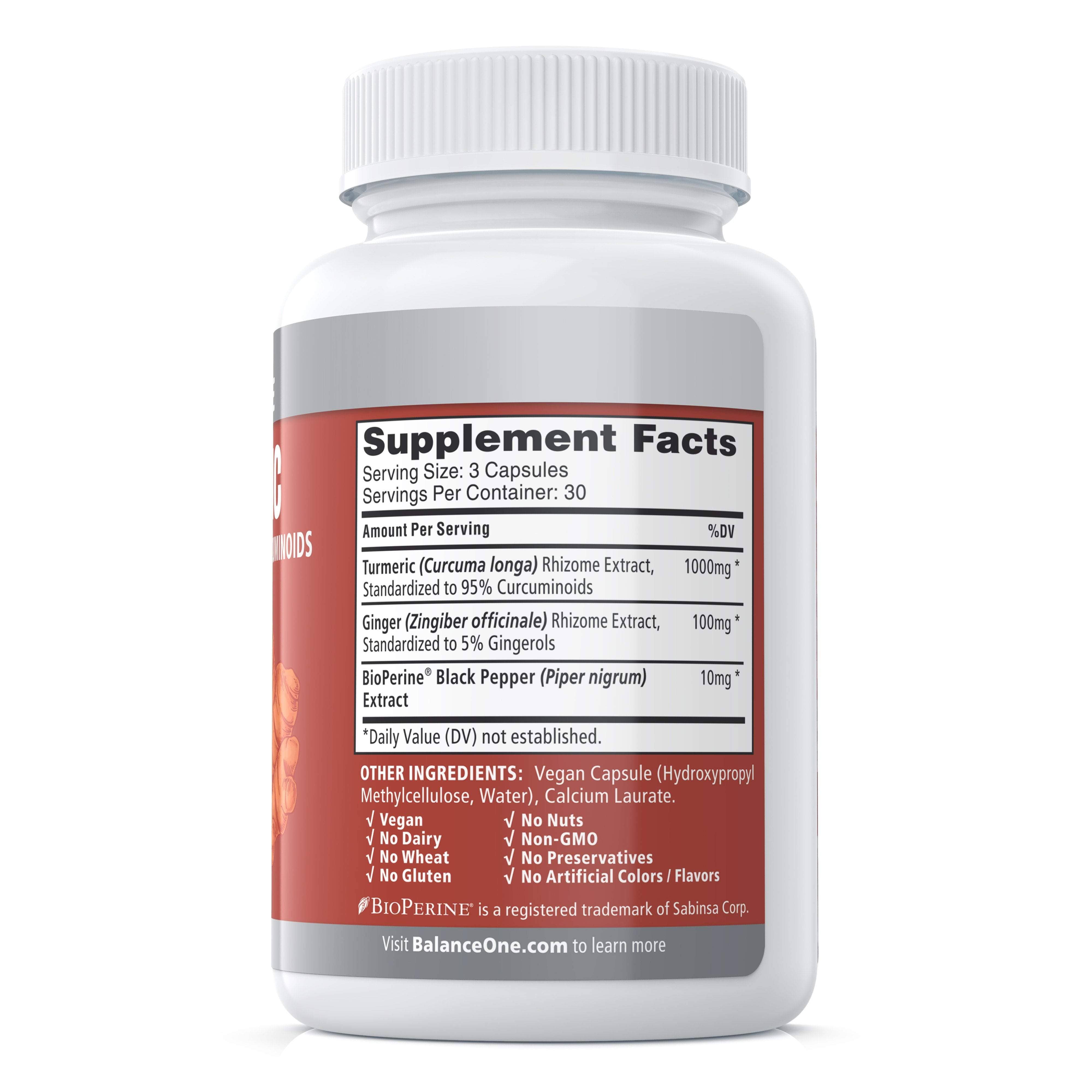 Balance One Supplements - Wholesale Oral Supplement/Vitamin - Turmeric Extract – Max Strength with 95% Curcuminoids7