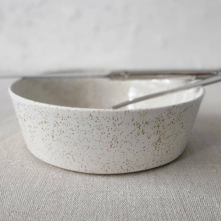 Pepper White Classic Pasta Bowl for wholesale by Katie L Thompson Designs