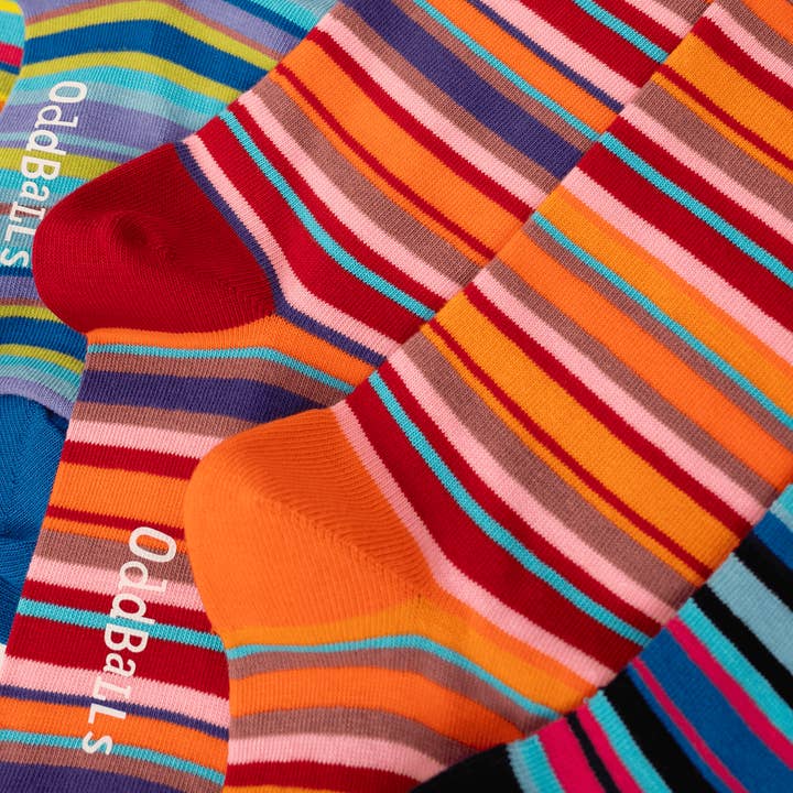 OddBalls – wholesale Socks – Unisex – Lines Bundle - 6 Pack Sock Bundle2