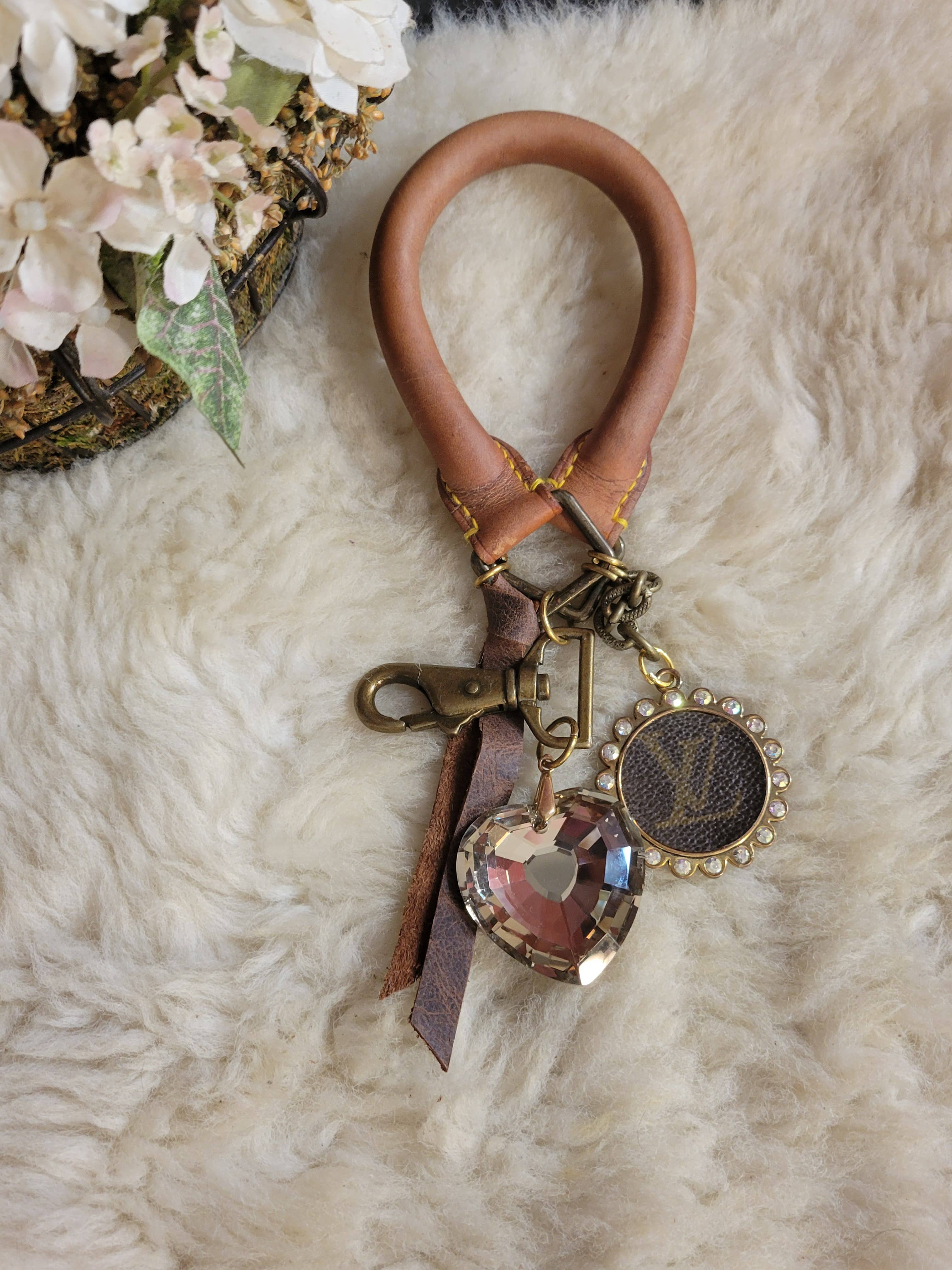 Upcycled Always & Forever accessories - Wholesale Keychain - Women's - Upcycled LV handle wristlet / keychain6