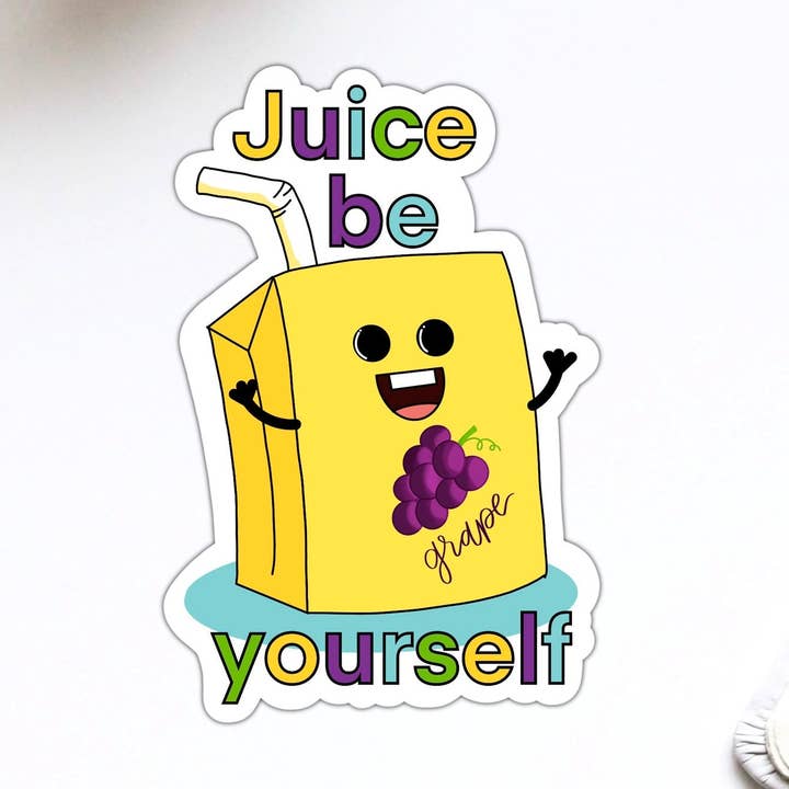 Juice Vær dig selv Vinyl Sticker for engroshandel hos Stick With It Sticker Co