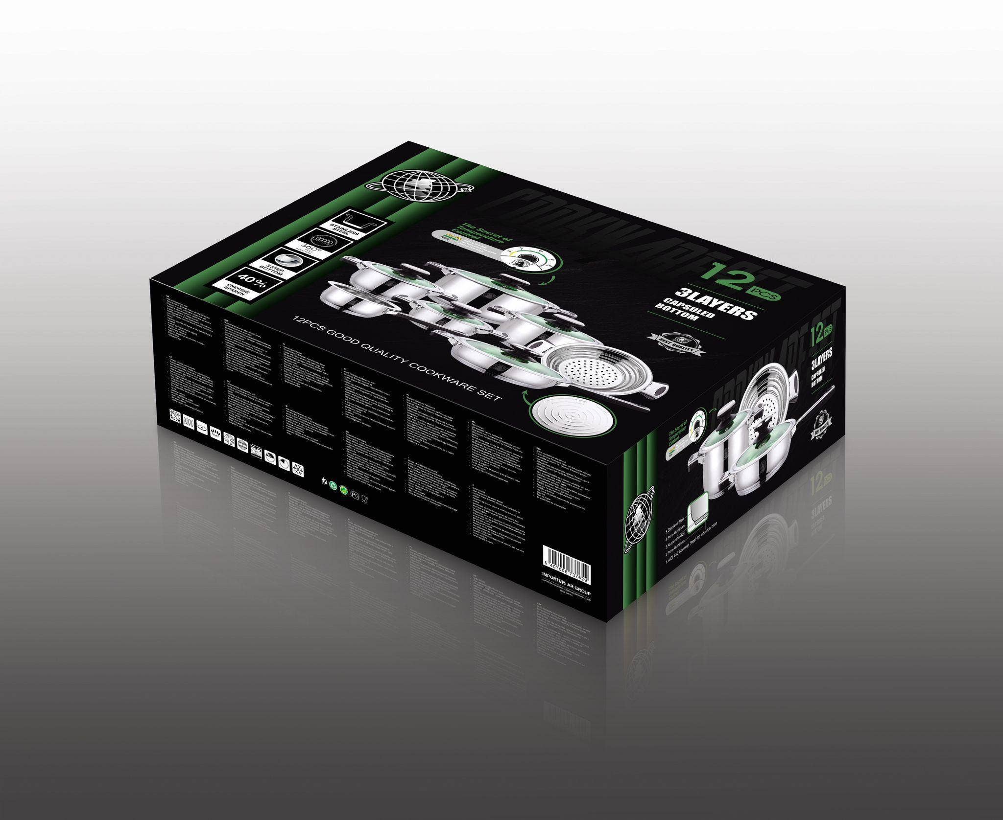 Royal Swiss - Wholesale Cookware Set - 12-Piece Cookware Set2