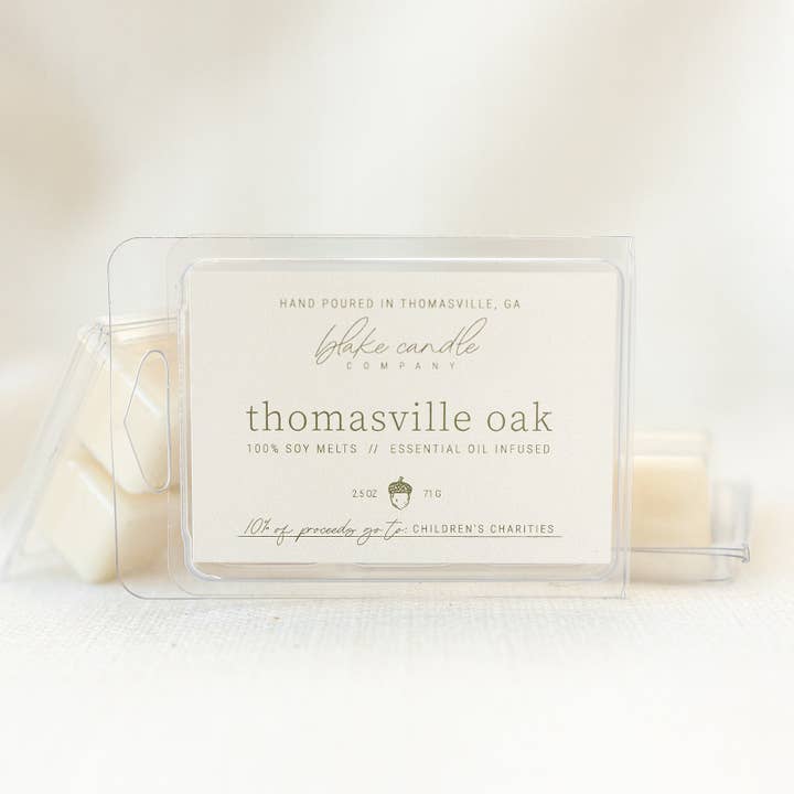 Thomasville Oak Wax Melt per la vendita all'ingrosso da parte di Blake Candle Company