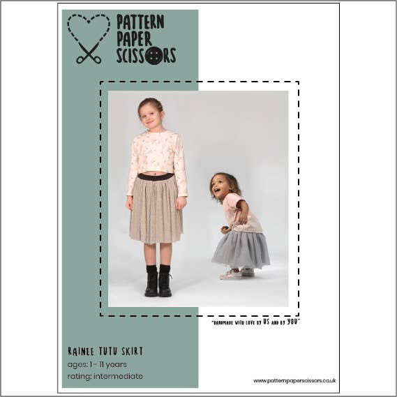 Pattern Paper Scissors – wholesale Surface pattern design – Kids Rainee Tutu Skirt Sewing Pattern1