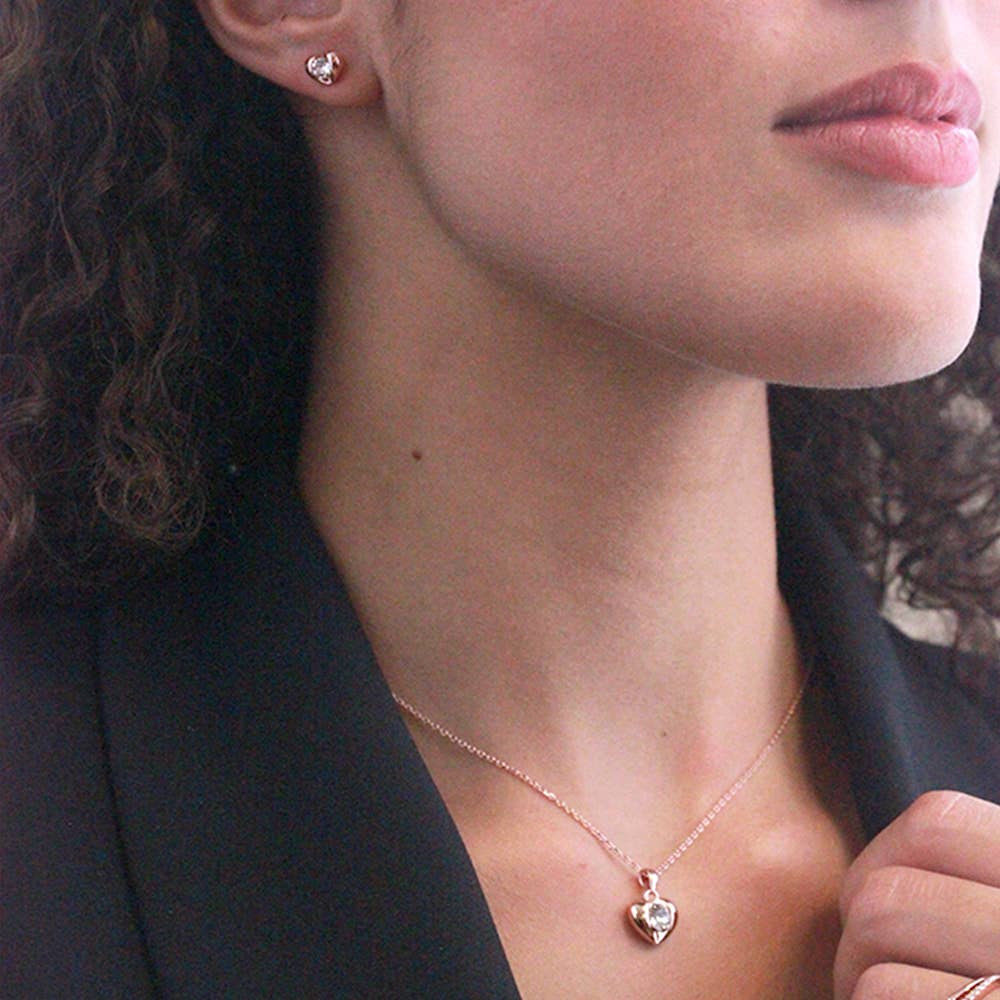 CARALI / MYC Paris – Engroshandel Ørestikkere – Simply Love Øreringe - Rosaguld og Krystal1