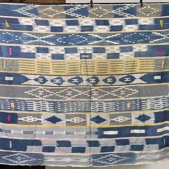 Tissu africain vintage Baule « Wrapper » | 57 « x 48" pour la vente par The Niger Bend